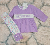 Birthday Girl Smocked Pant Set