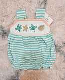 Sea Turtles Smocked Girl Bubble