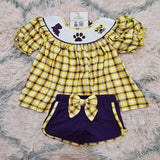 💜💛 Smocked Girl Short Set