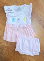 Easter Peeps Applique Bloomers Set