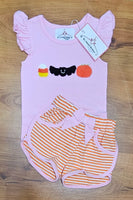 Batty French knot Girl Short Set