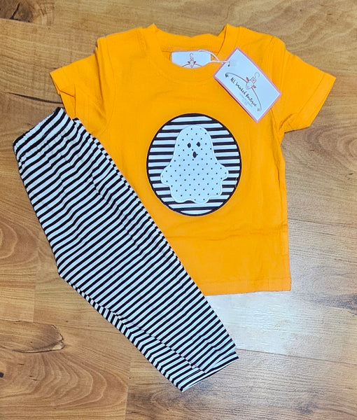 Ghost Applique Boy Pants Set