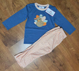 Turkey Applique Boy Set