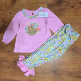 Turkey Applique Girl Set