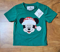 Christmas Boy Mouse Applique T-Shirt