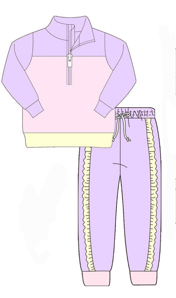 Pink/purple Jogger Set