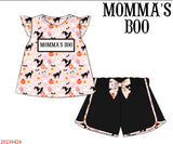 Momma's Boo Smocked Girl Short Set