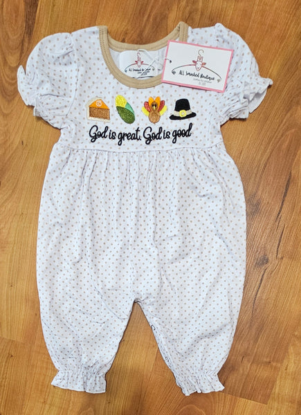 Thanksgiving Girl Romper