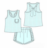 Green Girl Short Set
