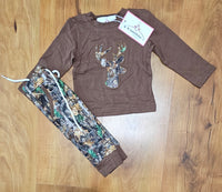 Camo/Deer Boy Pants Set