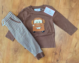 Tow Truck Brown Pants Set