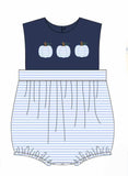 Pumpkins Navy/Light Blue Stripes Bubble
