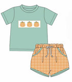 Pumpkins Green/Orange Boy Set