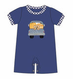 Pumpkins/Puppy Navy Boy Romper