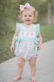 Cross Smocked Girl Bubble