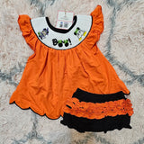 Halloween Boo Smocked Diaper Set