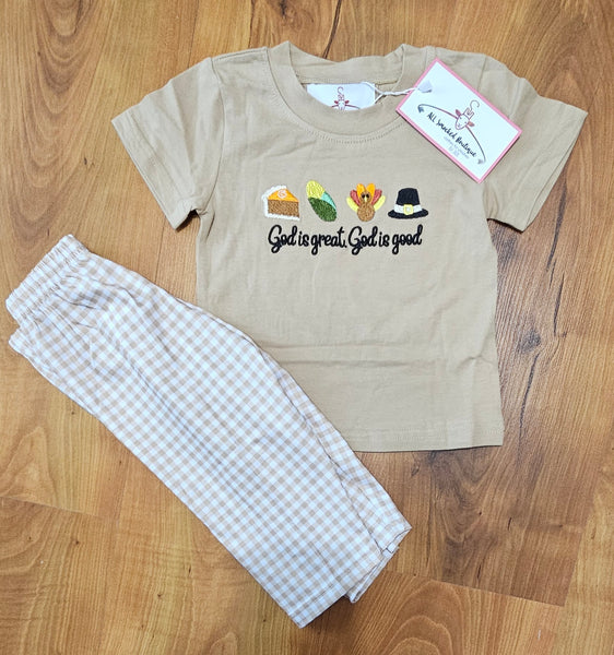 Thanksgiving Boy Pants Set