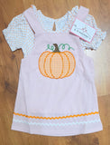 Pumpkin Applique Dress Set
