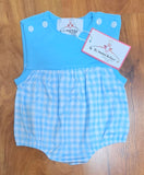 Blue Gingham Knit Bubble