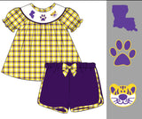 💜💛 Smocked Girl Short Set