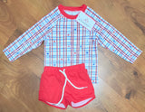 Swim- Red white blue Boy Rashguard