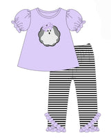 Ghost Applique Girl Pants Set