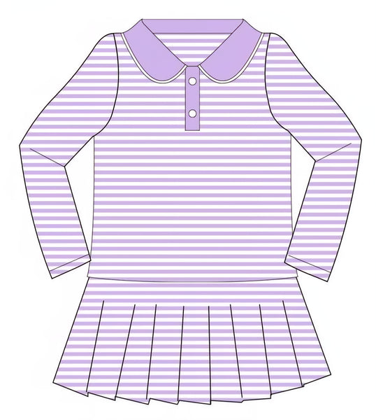 Purple Long Sleeve Dress