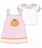 Pumpkin Applique Dress Set