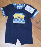 Pumpkins/Puppy Navy Boy Romper