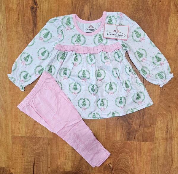 Christmas Trees/Winter Wonderland Girl Pants Set