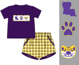 💜💛 Smocked Boy Short Set