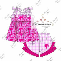 Barbie Head Girl Short Set