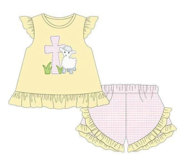 Cross/Lamb Girl Set