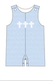 Cross Embroidery Boy Romper