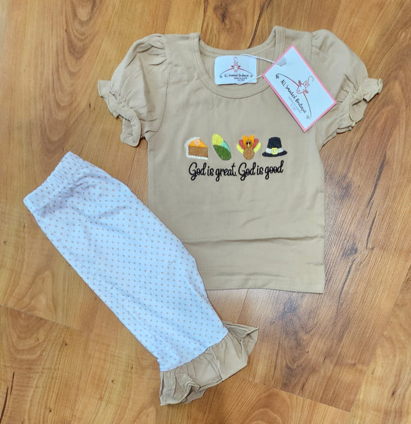 Thanksgiving Girl Pants Set