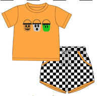 Halloween Buckets Boy Short Set