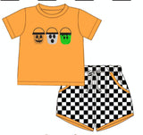 Halloween Buckets Boy Short Set