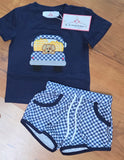 Pumpkins/Puppy Navy Boy Set