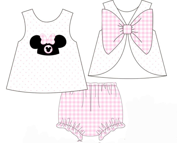 Mouse Girl Diaper Set