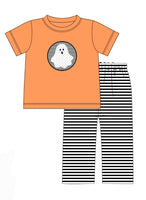 Ghost Applique Boy Pants Set