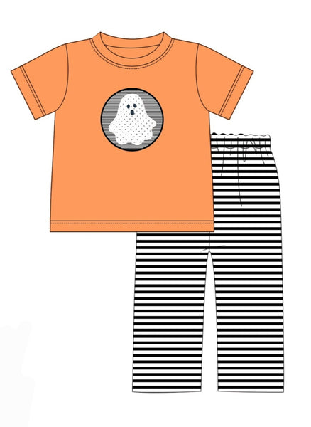 Ghost Applique Boy Pants Set