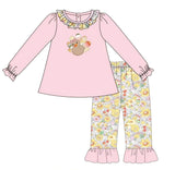 Turkey Applique Girl Set