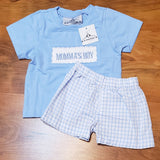 Momma's Boy Smocked Short Set