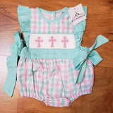 Cross Smocked Girl Bubble