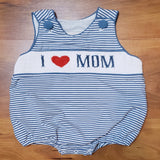 I ❤ Mom Smocked Bubble