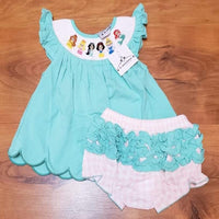 Princess Smocked Diaper Set